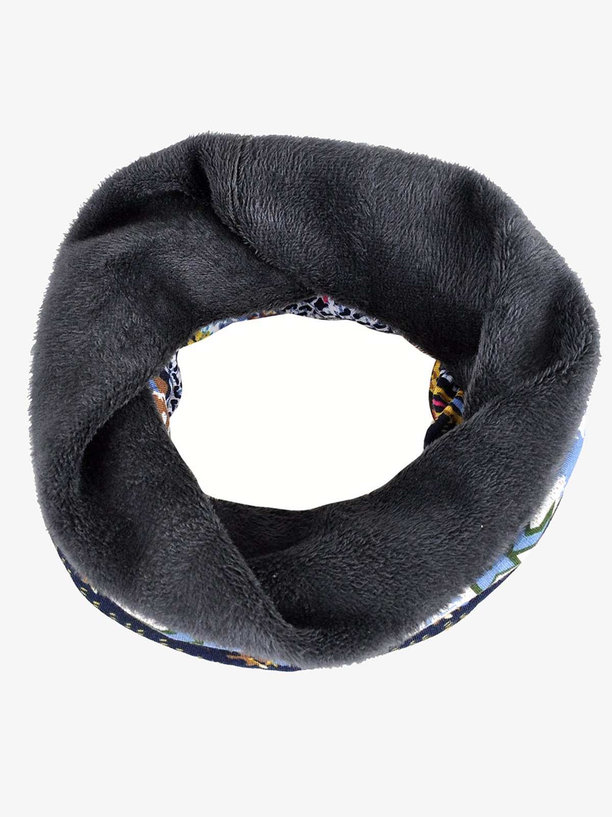 Retro Tribal Printed Fleece Dual Use Scarf Beanie Hat