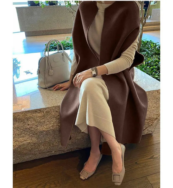 Cape Design Loose Batwing Coat