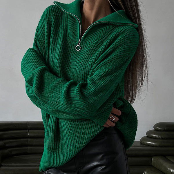 Stylish Loose Casual Solid Color Sweater