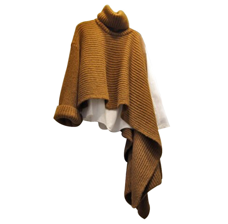 Fashion Week Irregular Sweater Cape