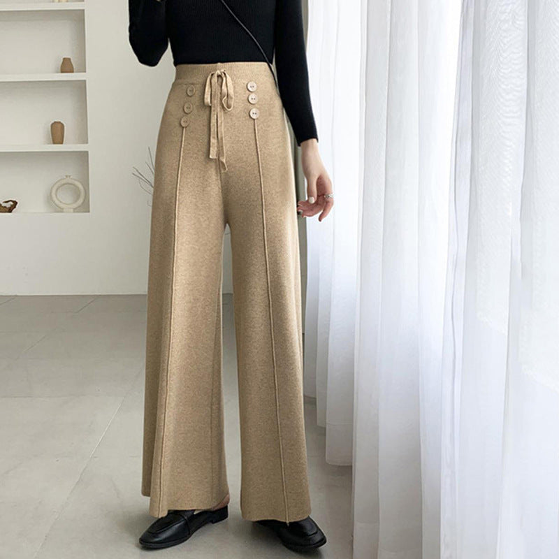 Autumn and winter loose knitted pants