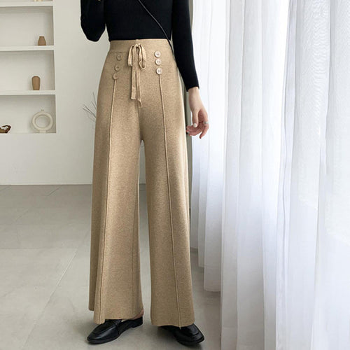 Autumn and winter loose knitted pants