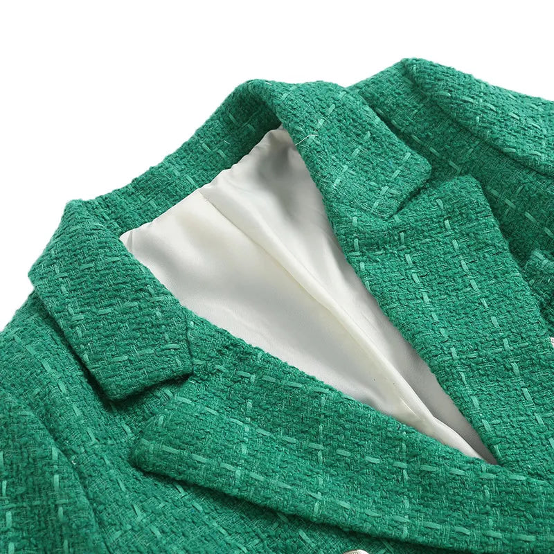 Old Money Aesthetics Tweed Blazer