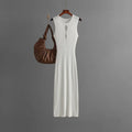 Sexy Hollow Sleeveless Round Neck Slim Fit Dress