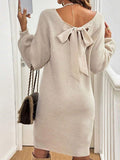 V-Neck Bow Dress