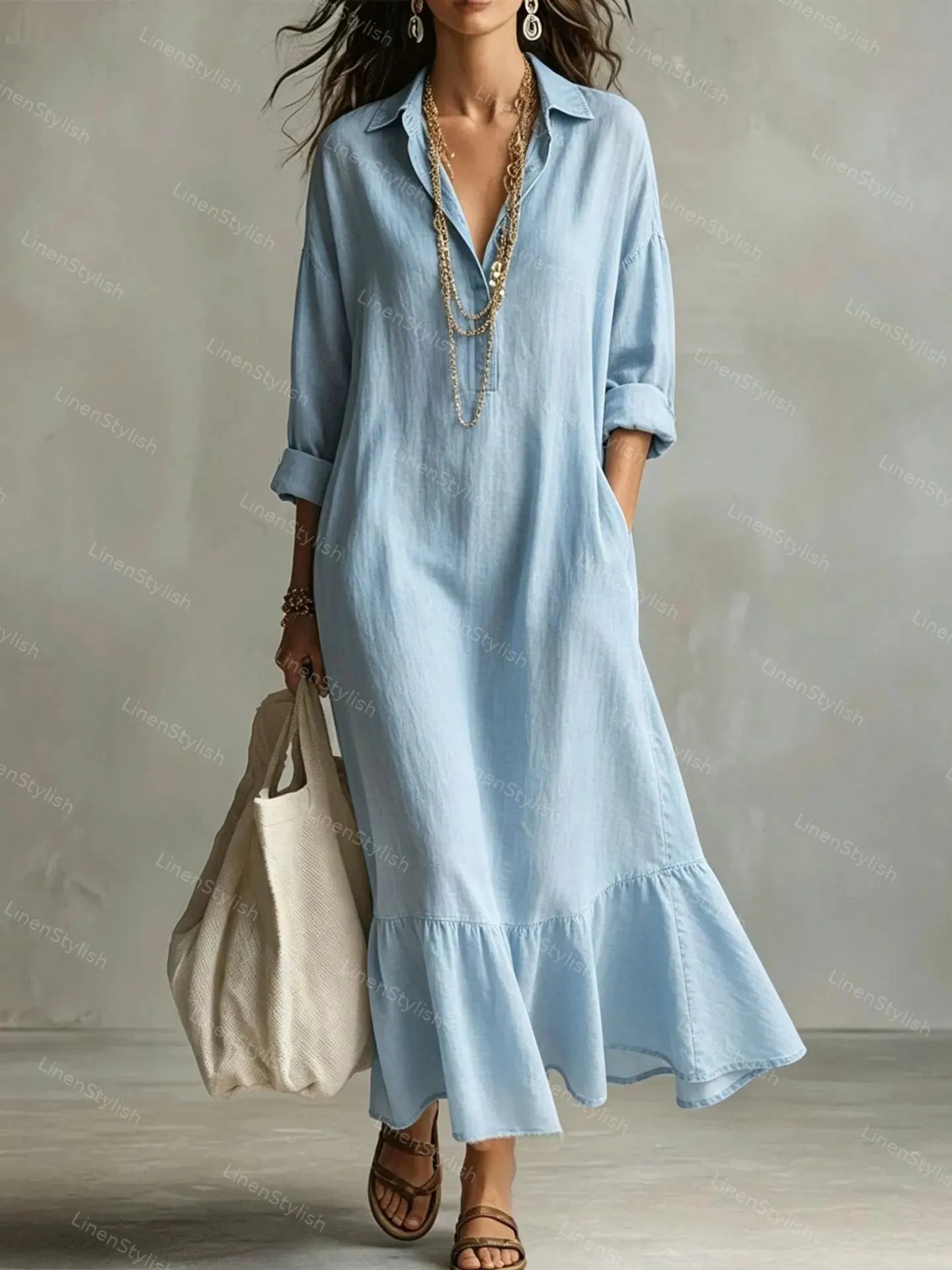Casual Loose Shirt Dress