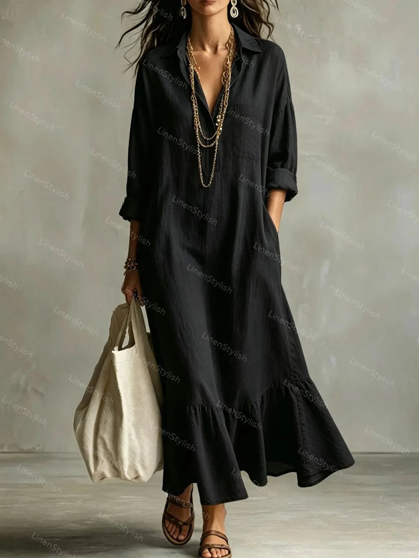 Casual Loose Shirt Dress