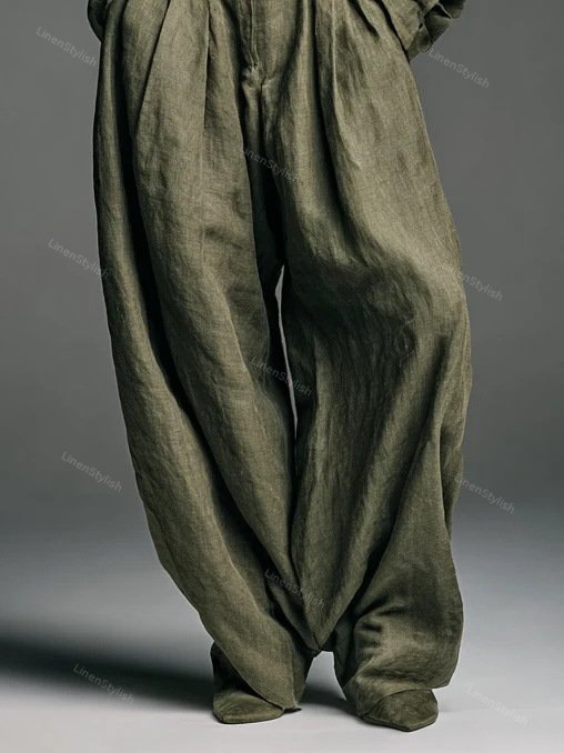 Vintage Loose Shirt Pants Two-piece Set