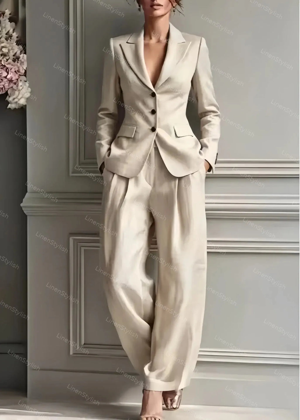 Fashion Casual Blazer & Trousers Two-piece Set