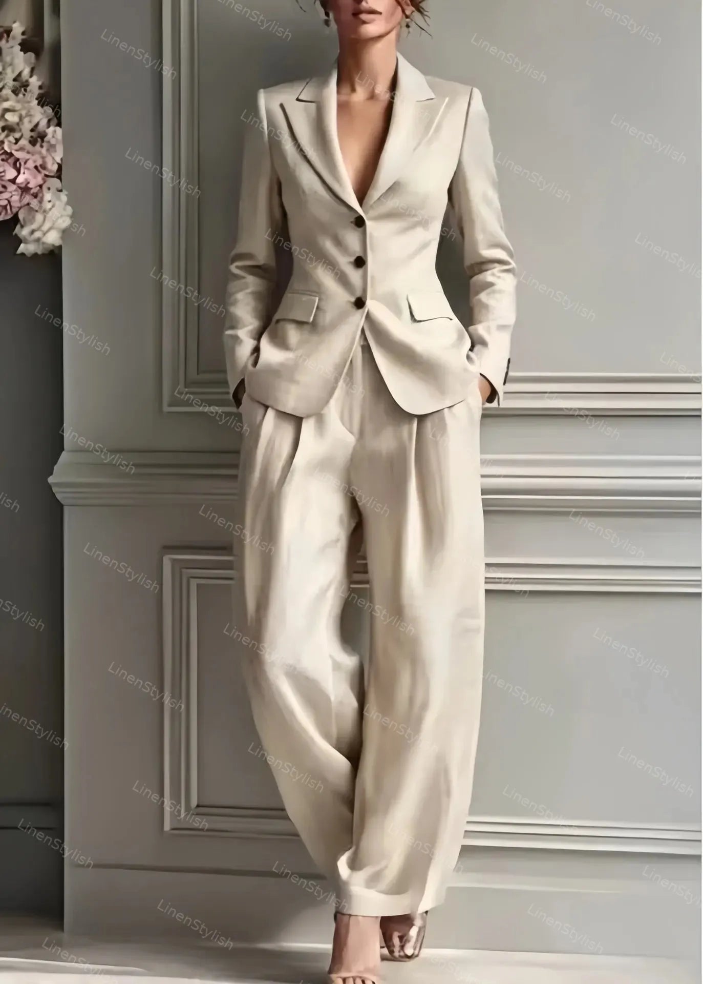 Fashion Casual Blazer & Trousers Two-piece Set