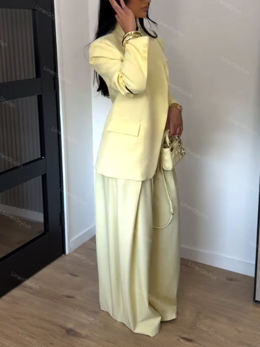 Fashion Commuter Design Blazer & Pants Two-piece Set