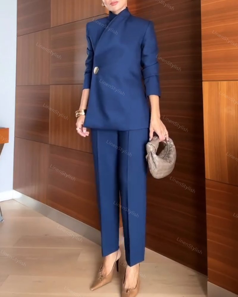 Fashion Multi-style Blazer & Pants Two-piece Set