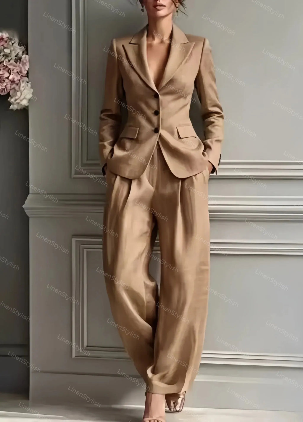 Fashion Casual Blazer & Trousers Two-piece Set