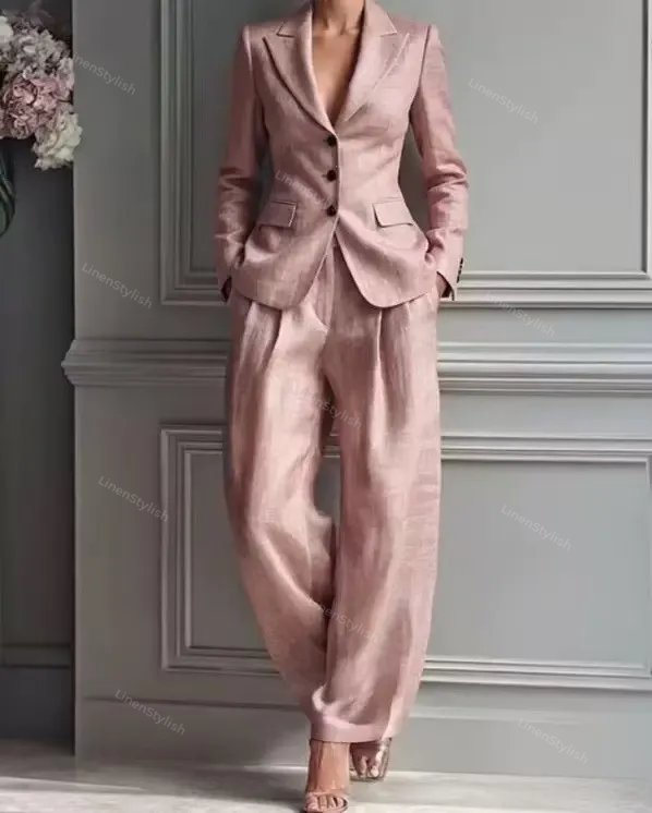 Fashion Casual Blazer & Trousers Two-piece Set