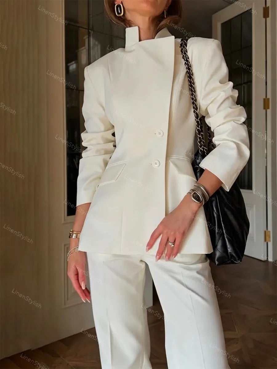 Fashion Elegant Blazer & Pants Two-piece Set