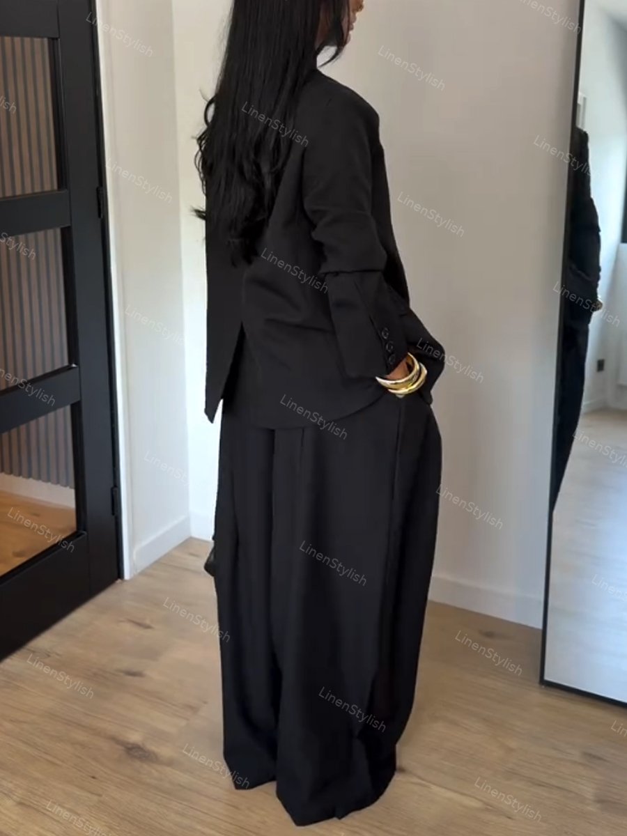 Fashion Commuter Design Blazer & Pants Two-piece Set