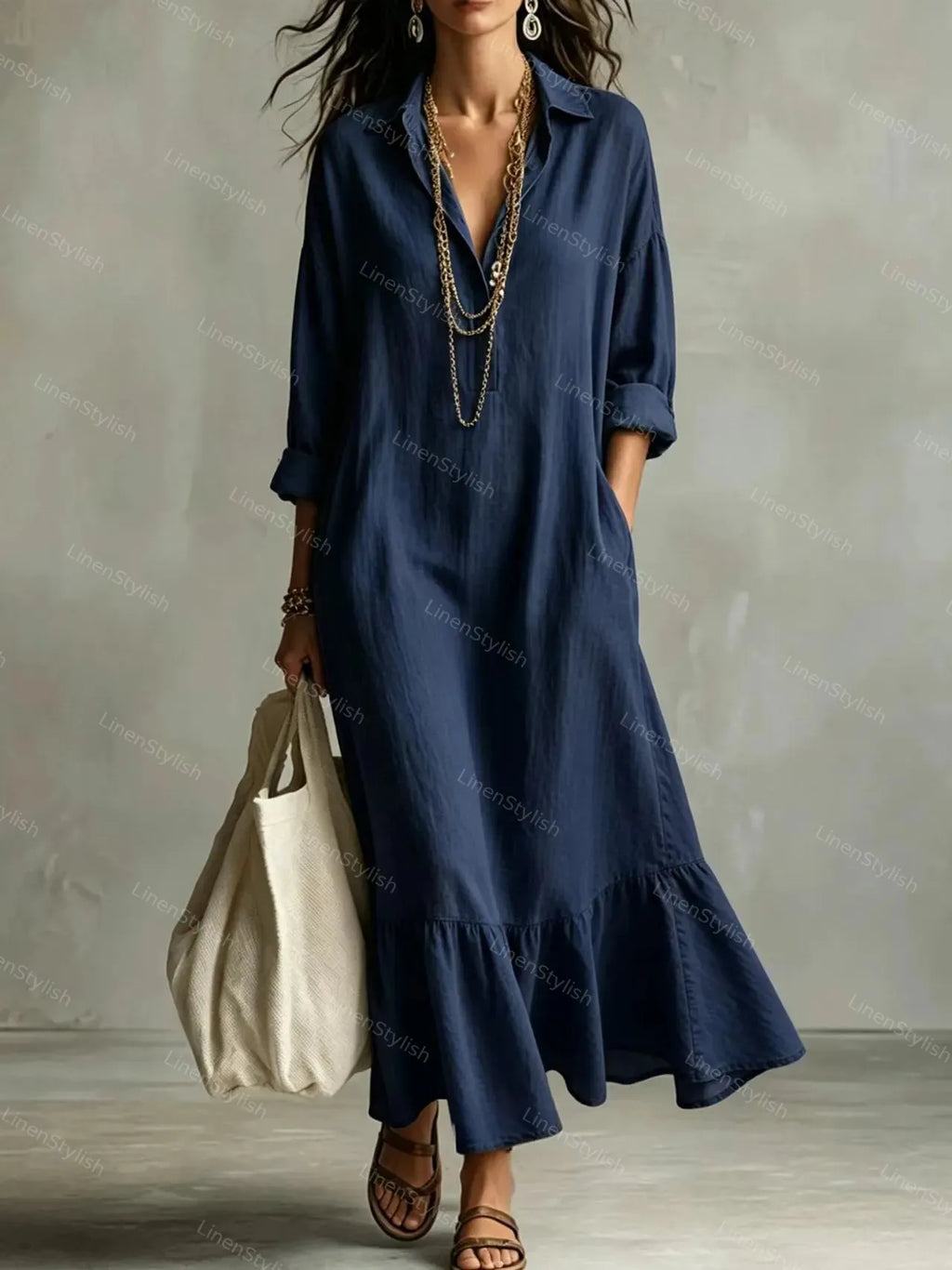Casual Loose Shirt Dress