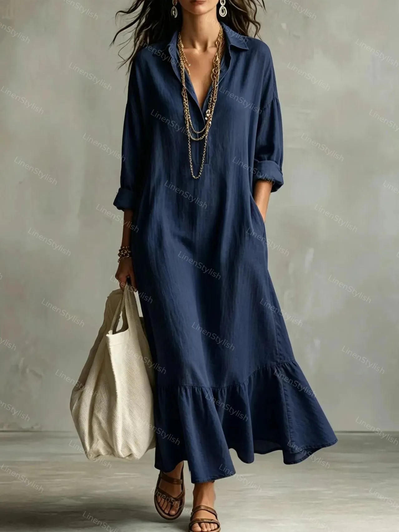 Casual Loose Shirt Dress