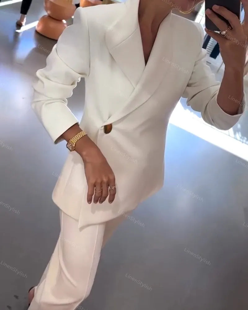 Fashion Multi-style Blazer & Pants Two-piece Set