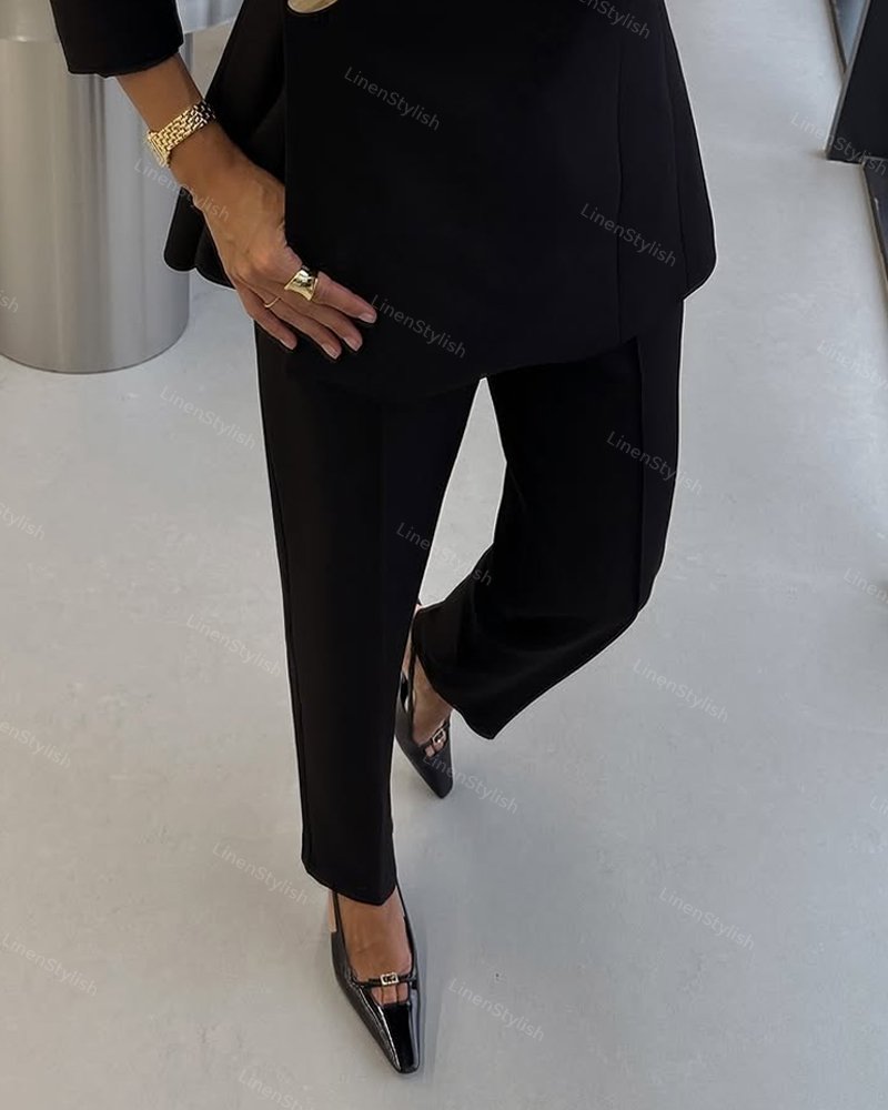 Fashion Multi-style Blazer & Pants Two-piece Set