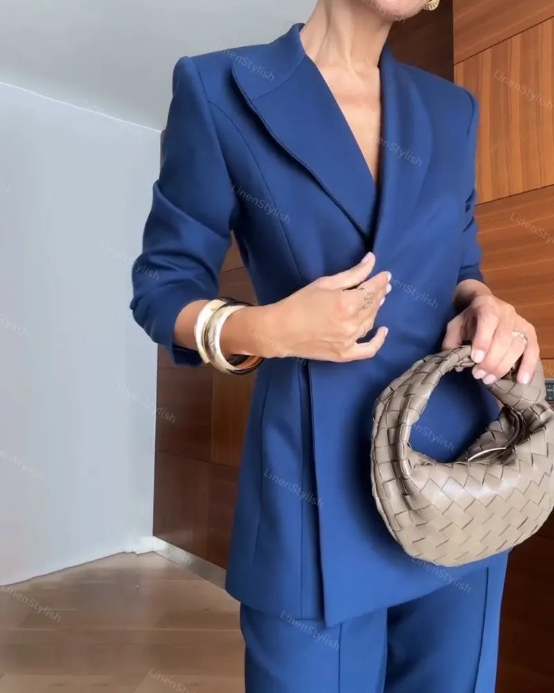 Fashion Multi-style Blazer & Pants Two-piece Set