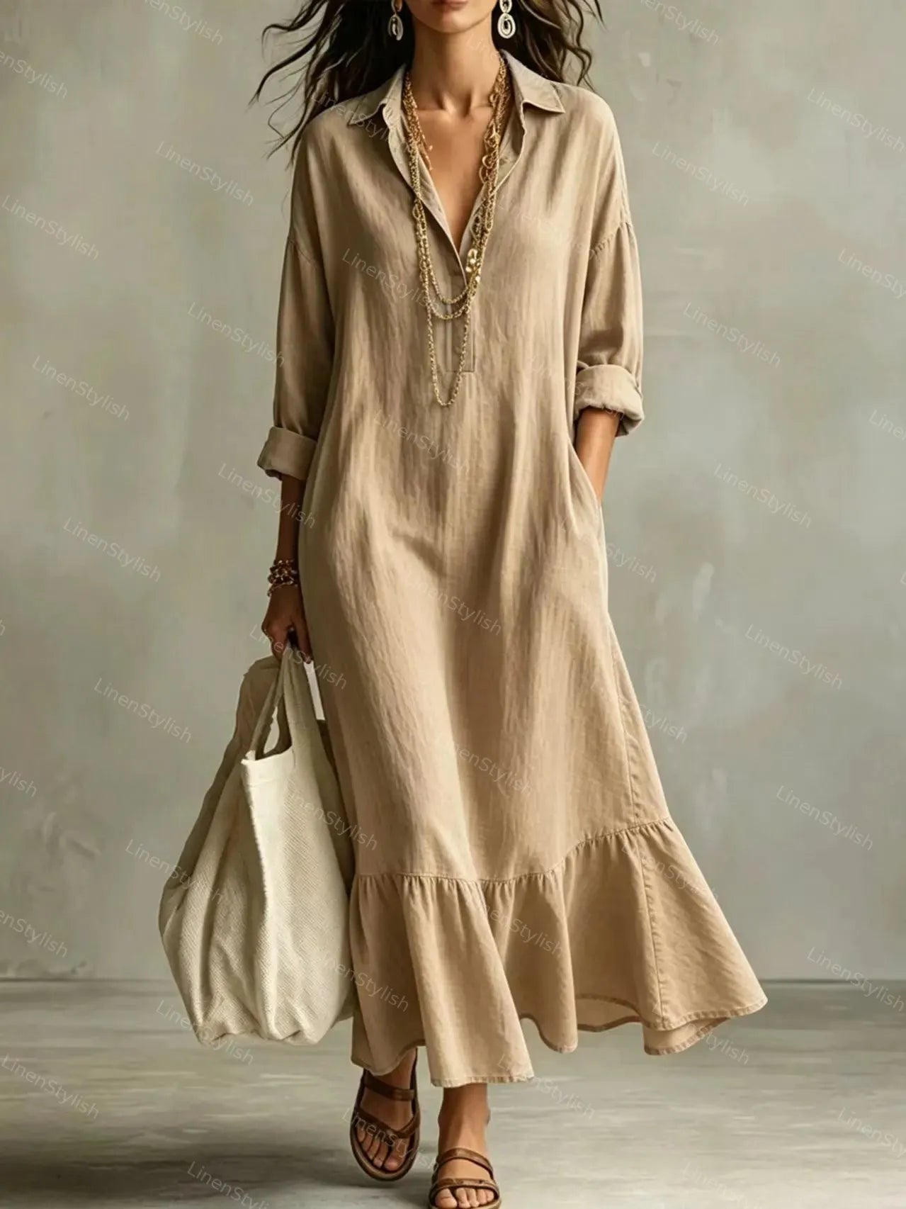 Casual Loose Shirt Dress