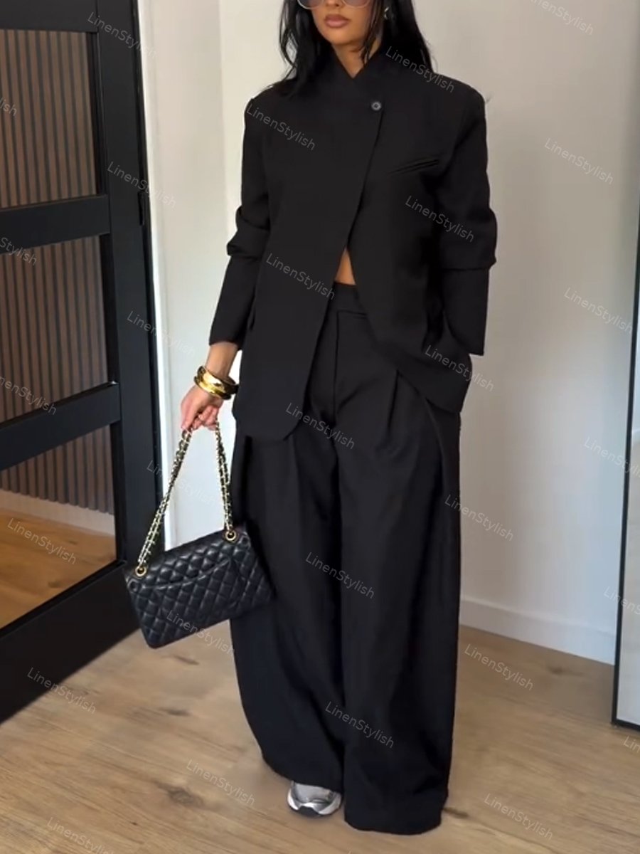 Fashion Commuter Design Blazer & Pants Two-piece Set