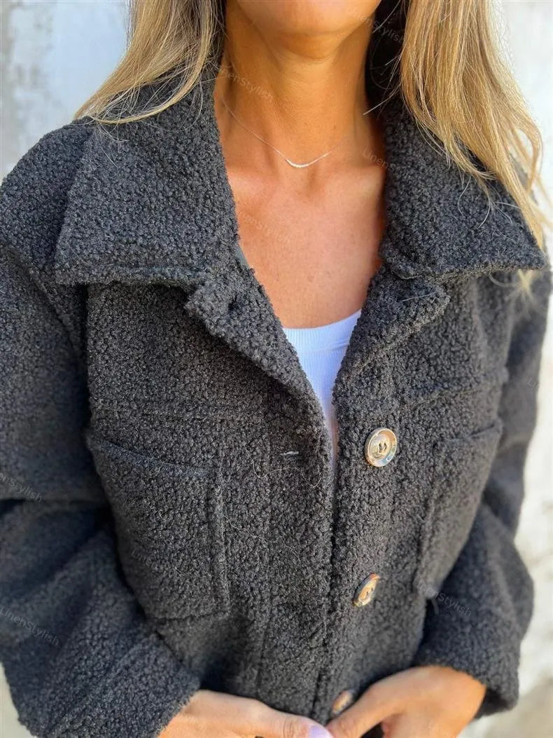 Lasel Pocket Lambskin Coat