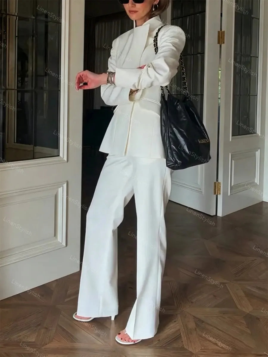 Fashion Elegant Blazer & Pants Two-piece Set