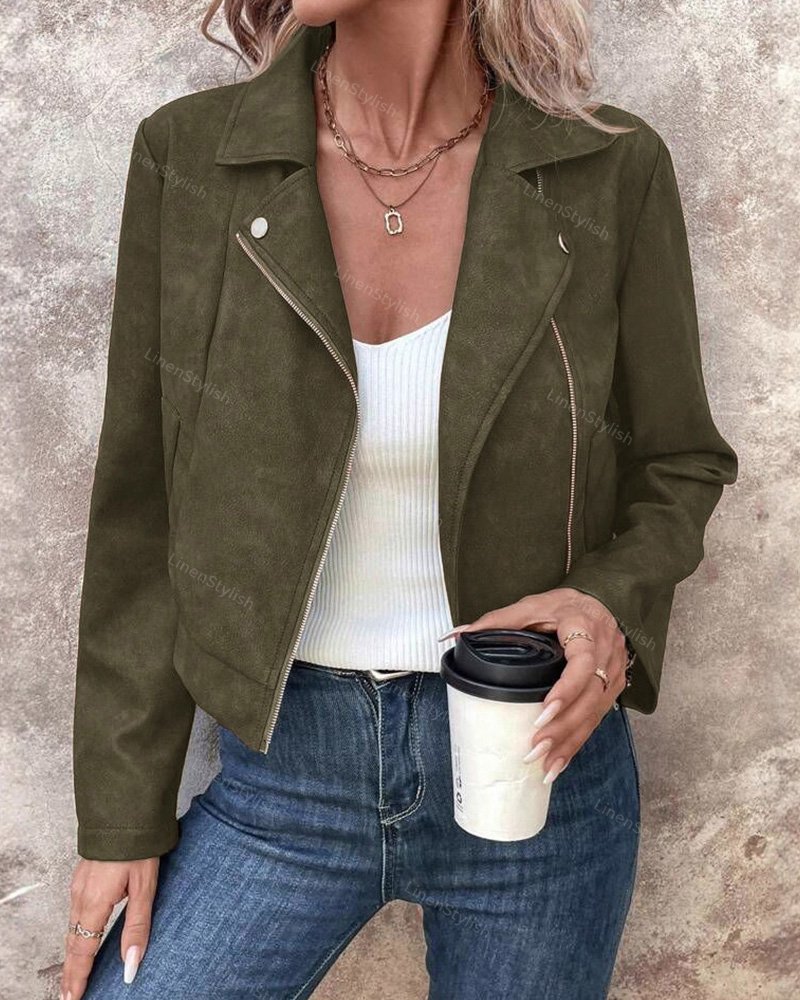 Faux Deerskin Short Jacket
