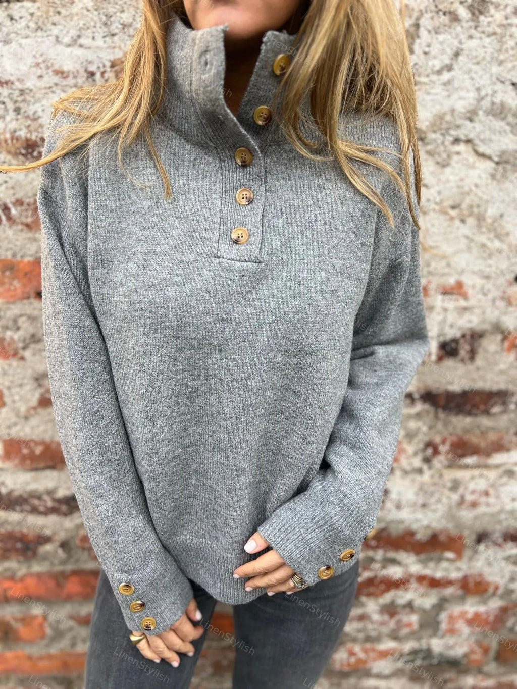 Loose Stand-collar Sweater