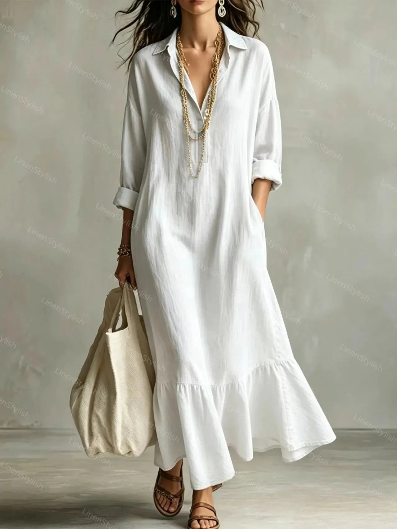 Casual Loose Shirt Dress