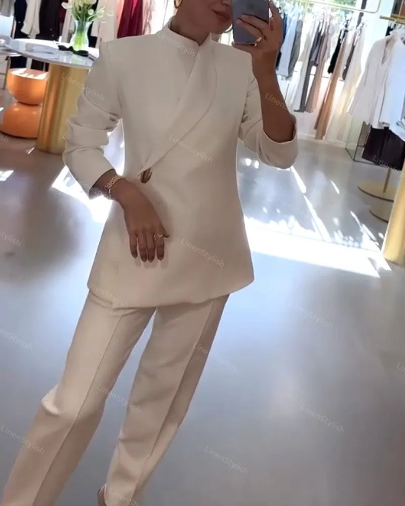 Fashion Multi-style Blazer & Pants Two-piece Set