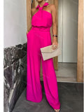 Sleeveless Shirt Collar Top Trousers Two-piece Set
