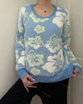 Crewneck Jacquard Pullover Sweater
