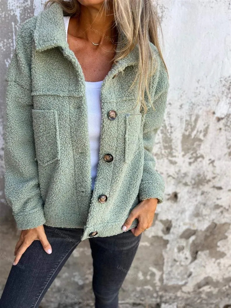 Lasel Pocket Lambskin Coat