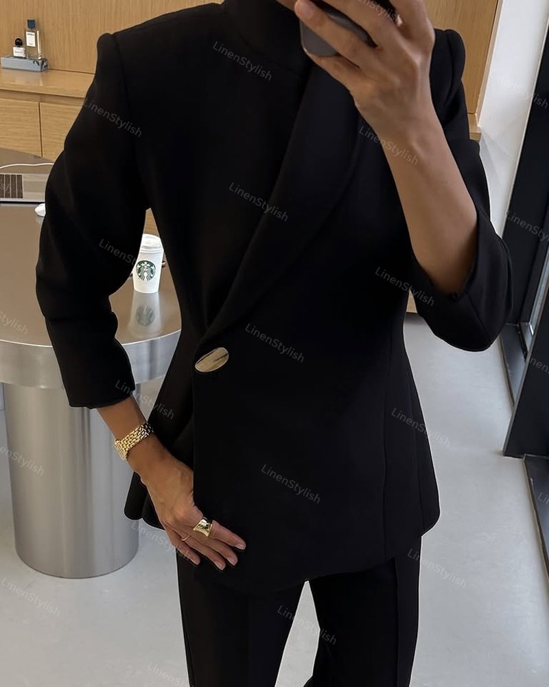 Fashion Multi-style Blazer & Pants Two-piece Set