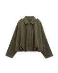 Suede Bomber Jacket Coat