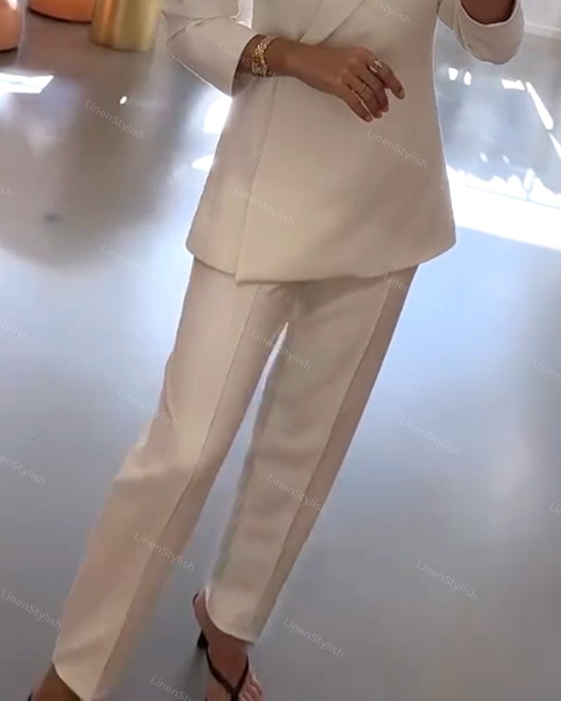 Fashion Multi-style Blazer & Pants Two-piece Set