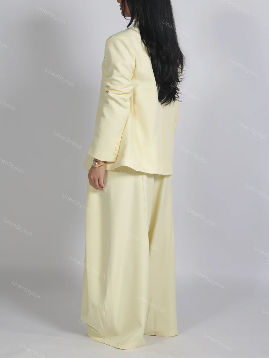 Fashion Commuter Design Blazer & Pants Two-piece Set