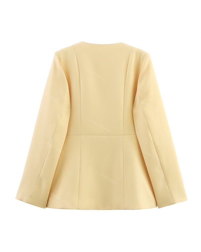 Slim-Fit Buckle Crewneck Jacket