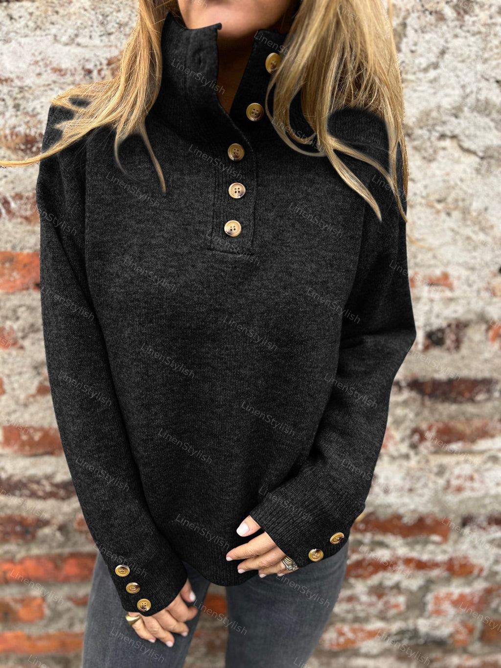 Loose Stand-collar Sweater