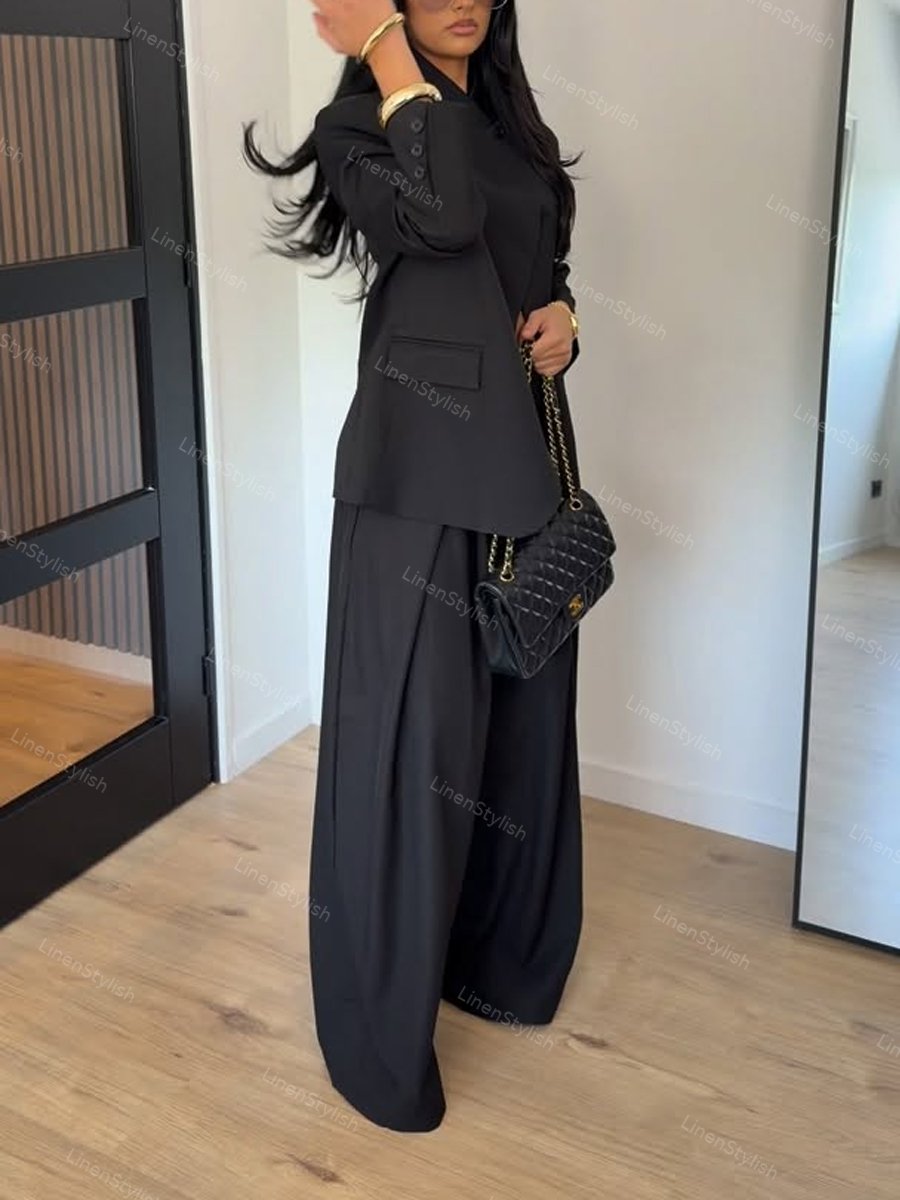 Fashion Commuter Design Blazer & Pants Two-piece Set
